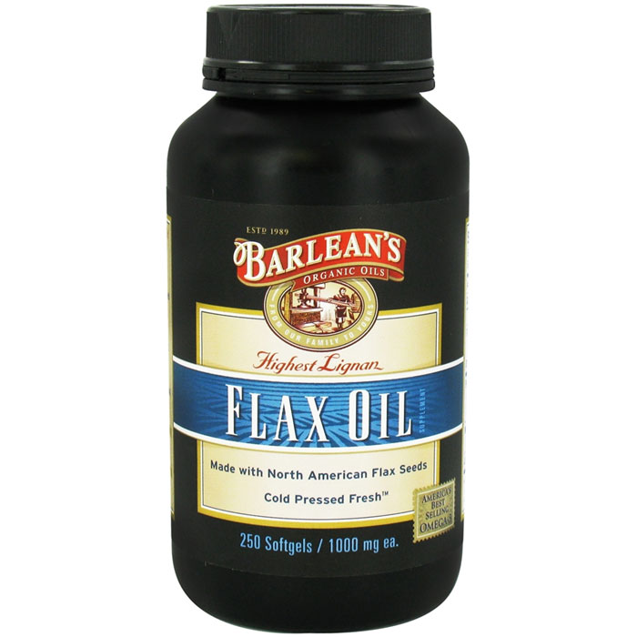 Barlean's Organic Lignan Flaxseed Oil Softgels 1000 mg