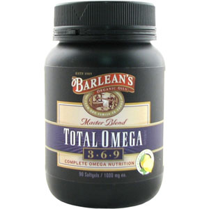 Barlean's Total Omega 3-6-9 Master Blend Lemonade Flavor 90 Softgels