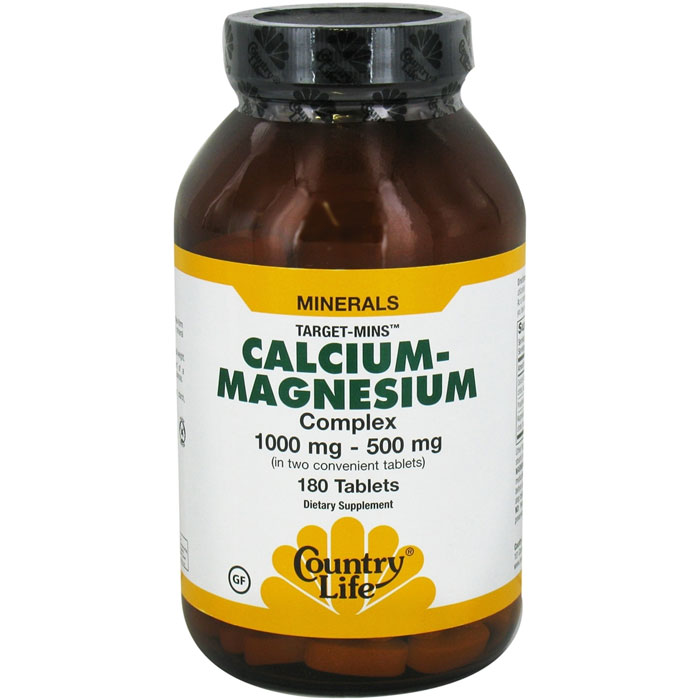 Country Life CalciumMagnesium Complex 1000 / 500 mg 180 Tablets