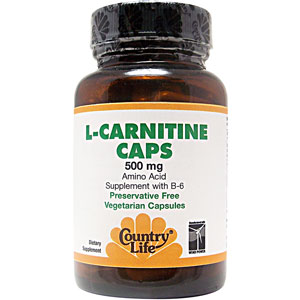Country Life L-Carnitine 500 mg 60 Vegetarian Capsules