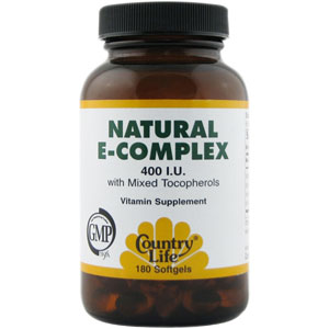 Country Life Vitamin E-Complex 400 IU 180 Capsules