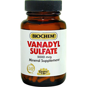 Biochem Vanadyl Sulfate by Country Life 180 Capsules