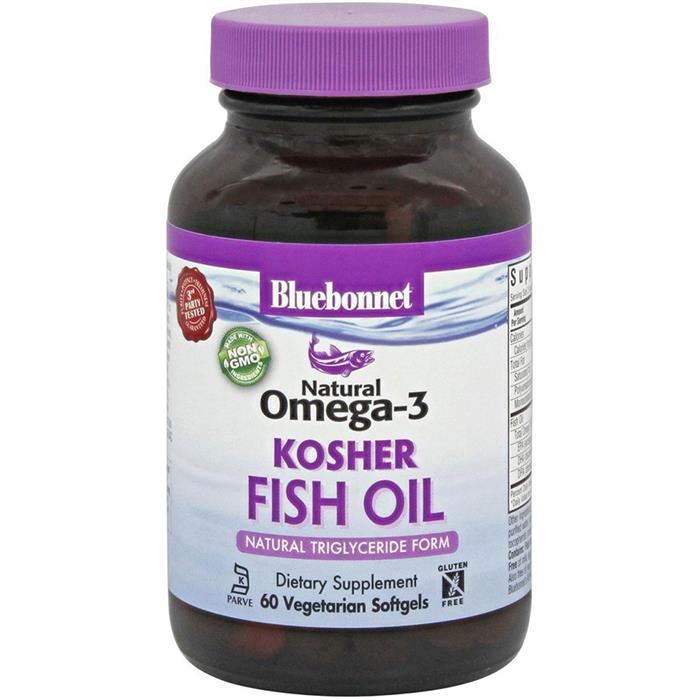 Natural Omega3 Kosher Fish Oil 60 Softgels 30 Servings