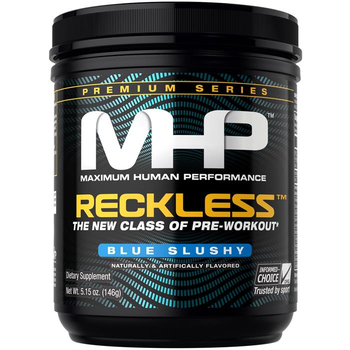 MHP RECKLESS PreWorkout Blue Slushy 146 gm 30 Servings