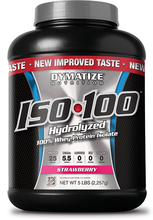 Dymatize ISO-100 Strawberry 5 lb, 73 Servings Dymatize ISO-100 Strawberry 5 lb, 73 Servings