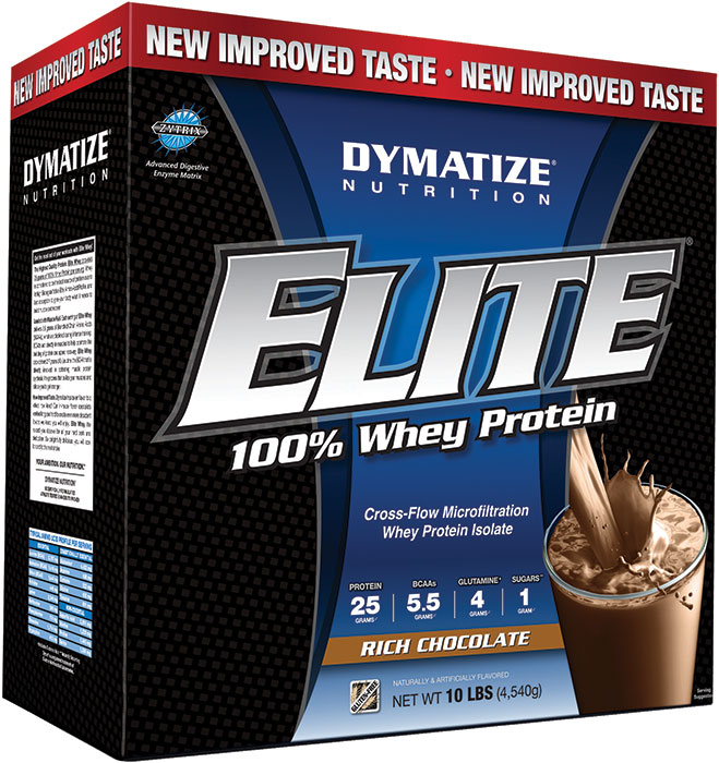 Dymatize Elite Whey Protein Gourmet Chocolate 10 lb - 125 Servings