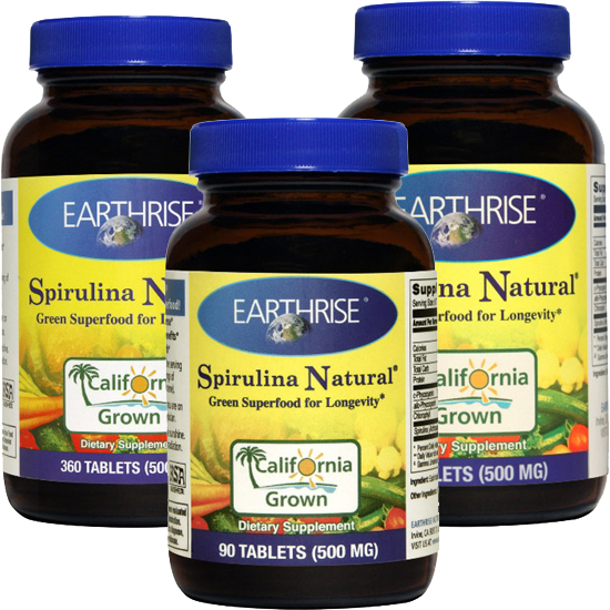 Earthrise Nutritionals Spirulina Natural 500 mg Tablets