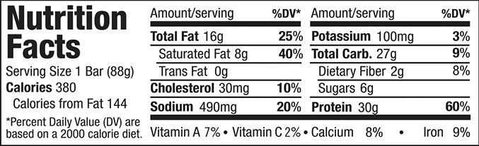 power crunch bar nutrition power crunch bar nutrition