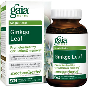 Gaia Herbs Ginkgo Leaf 60 Capsules