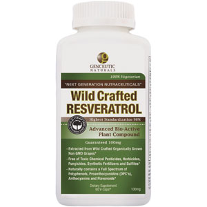 Genceutic Naturals Wild Crafted Resveratrol 60 Capsules