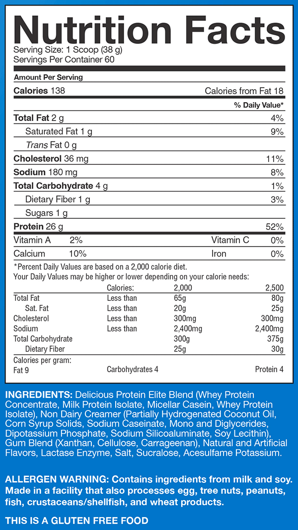 Giant Sports Delicious Protein Vanilla Shake 5 lb 60 Servings