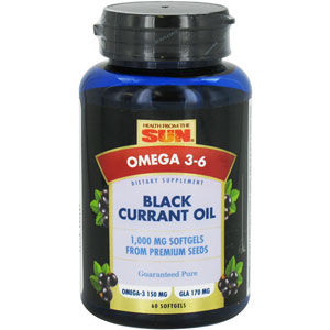 Health From The Sun Black Currant Oil 1000 mg - 60 Softgels