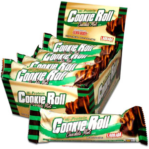 Labrada Hi-Protein Cookie Roll Snack Bar - Chocolate Mint - 12 Bars