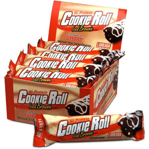 Labrada Hi-Protein Cookie Roll Snack Bar - Iced Brownie - 12 Bars