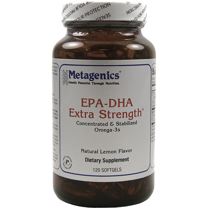 Metagenics EPADHA Extra Strength Omega3 Lemon Flavored 120 Softgels
