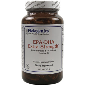 Metagenics EPA-DHA Extra Strength Omega-3 Lemon Flavored 120 Softgels
