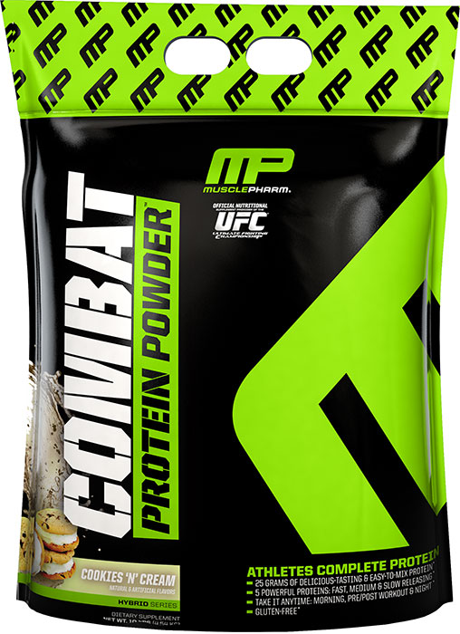 MusclePharm COMBAT PROTEIN POWDER 10 lb Cookies N Cream