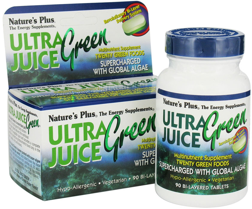 Nature's Plus Ultra Juice Green 90 BiLayered Tablets 45 Servings