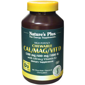Nature's Plus Cal/Mag/Vit D3 with Vitamin K2 Chewables