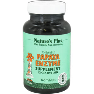 Nature's Plus Papaya Enzyme Chewable 360 Tablets