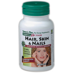 Nature's Plus Herbal Actives Hair, Skin & Nails 60 Tablets