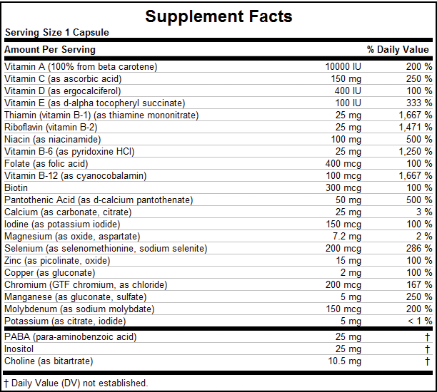 Nature S Plus Ultra One Daily Caps Iron Free