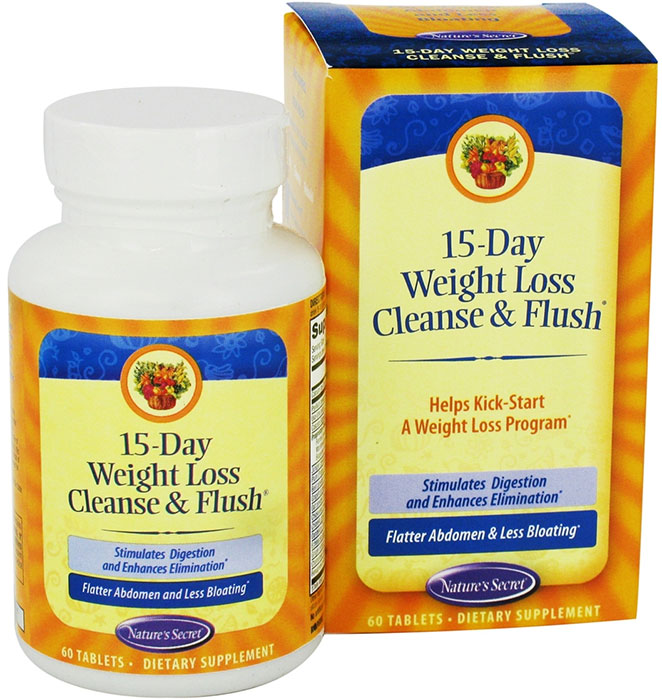 Nature's Secret 15Day Weight Loss Cleanse & Flush 60 Tablets, 30 Servings