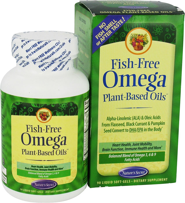 Nature�s Secret FishFree Omega PlantBased Oils 90 Softgels