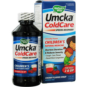 Nature's Way Umcka Children's ColdCare Syrup 4 oz Cherry