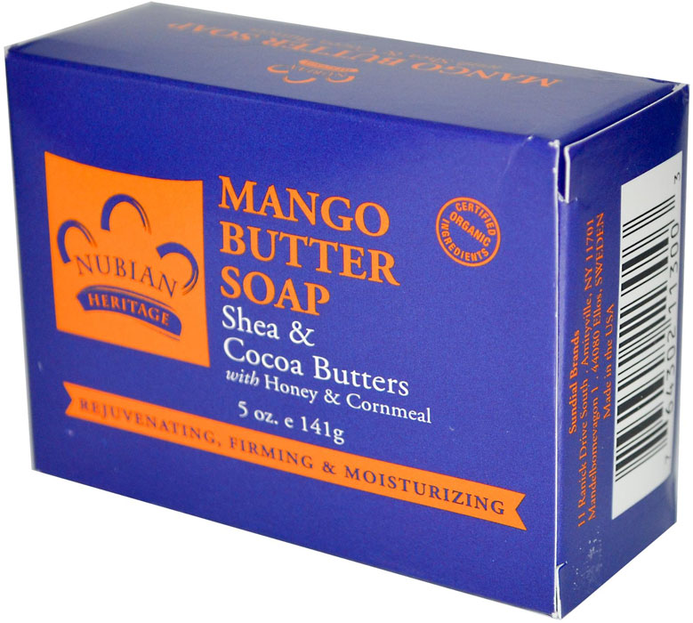 Nubian Heritage Mango Butter Soap Shea, Cocoa Butters And Honey 5 oz