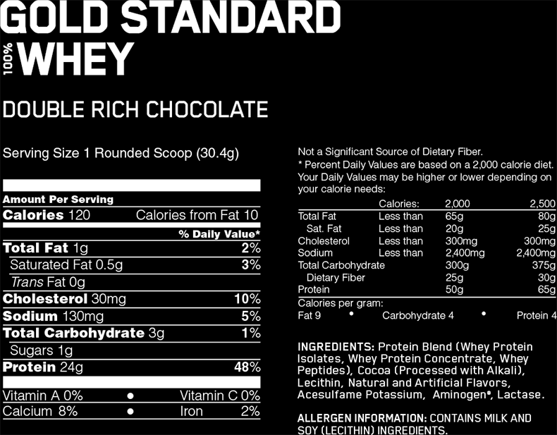 Optimum Nutrition Gold Standard 100 Whey Double Rich Chocolate 2 lb