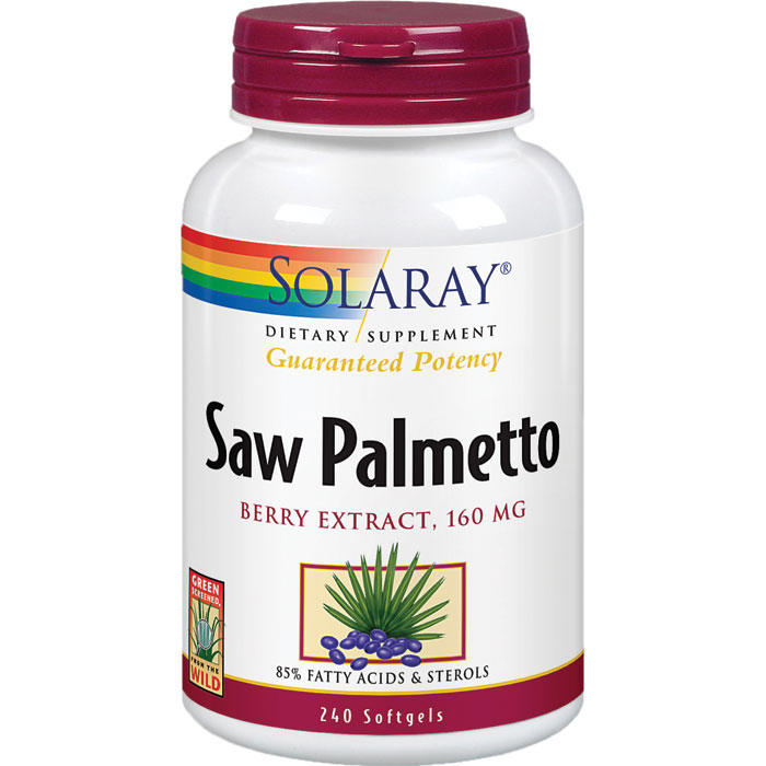 Solaray Saw Palmetto Berry Extract 160 mg 240 Softgels