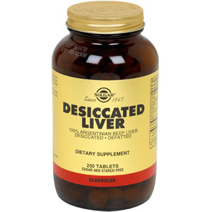Solgar Desiccated Liver 250 Tablets 