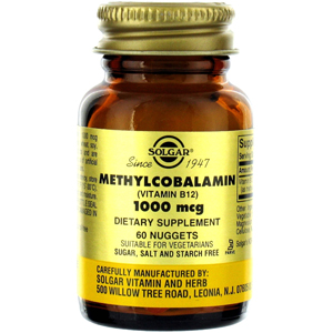 Solgar Methylcobalamin Vitamin B12 1000 mcg 60 Nuggets