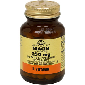 Solgar Niacin Vitamin B3 250 mg 100 Tablets