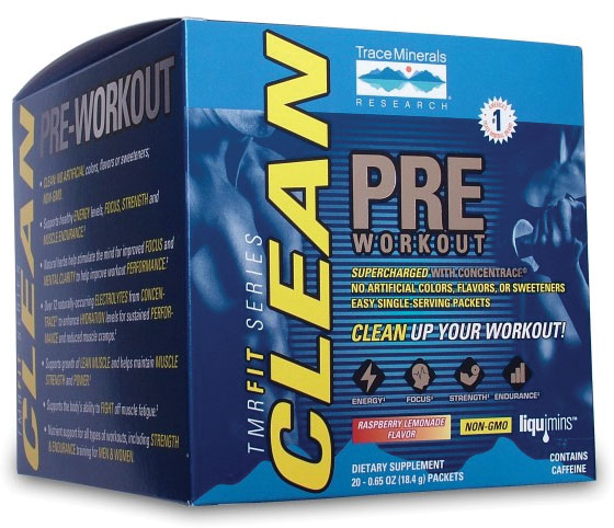 Trace Minerals CLEAN PreWorkout Raspberry Lemonade 20