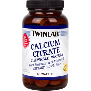 Twinlab Calcium Citrate 60 Chewable Wafers
